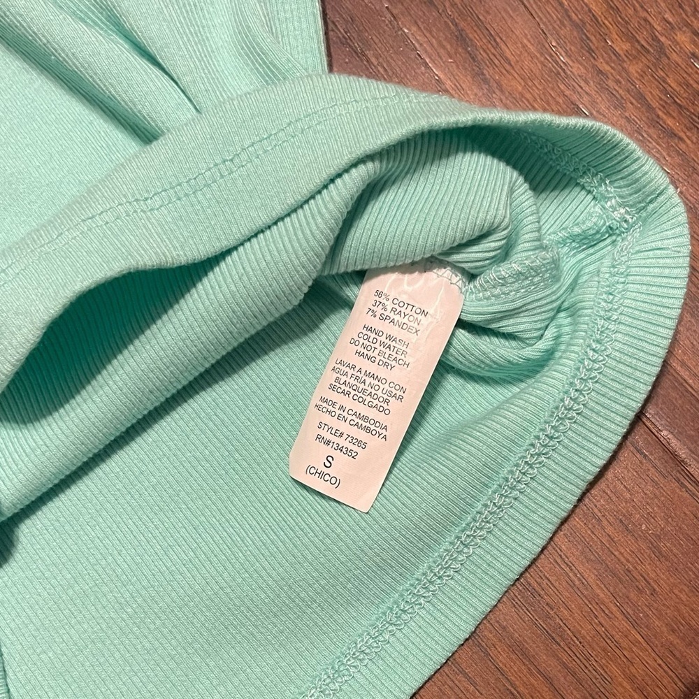 Ambiance Teal Stretch Ribbed Racerback Sleeveless Tank Top - Picture 6 of 6